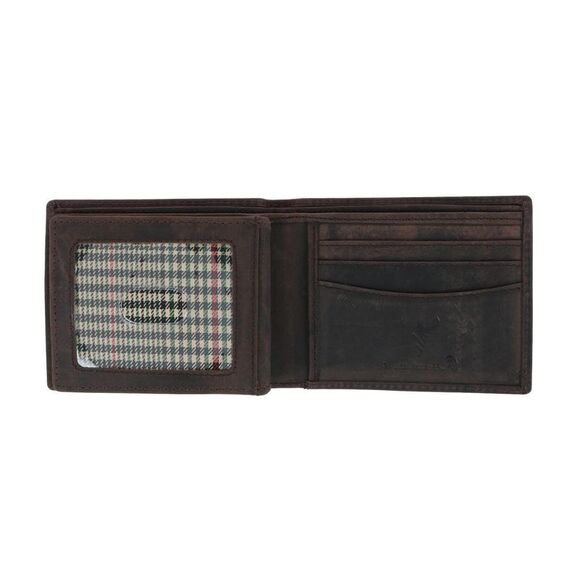 American Bison Men's Leather Horse Embossed Bifold Wallet - Picture 4 of 4